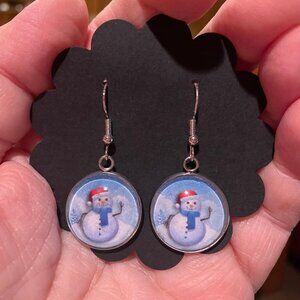 Snowman Dangle Earrings